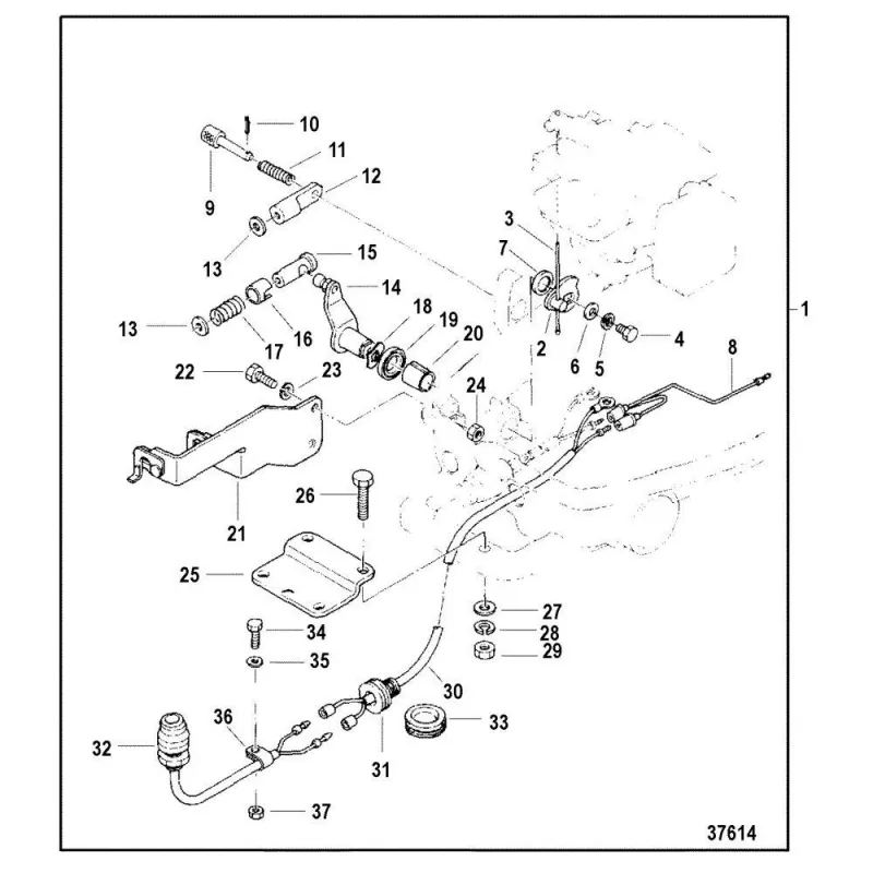 4 / 5 Fernschaltungskit - s/n 9477830 bis 9589153
