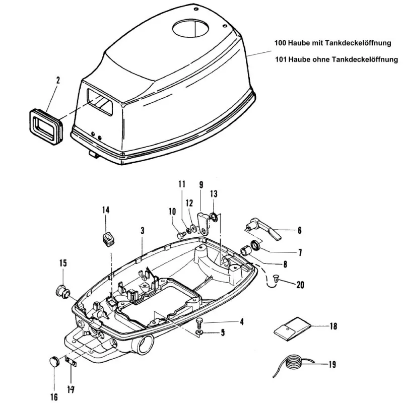 4 / 5 Motorhaube - s/n 9477830 bis 9589153