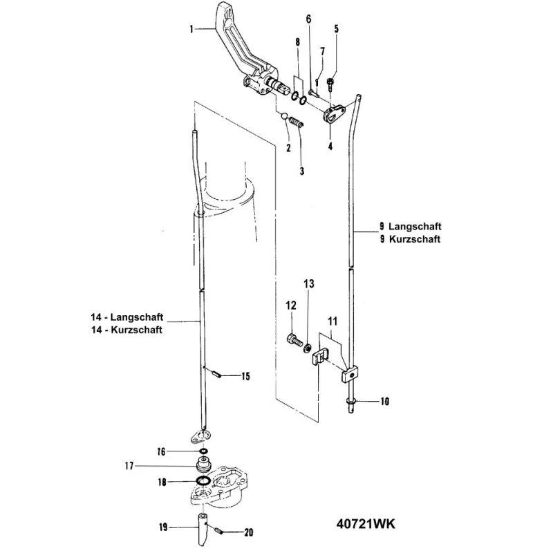 4 / 5 Schalthebel - s/n 9477830 bis 9589153