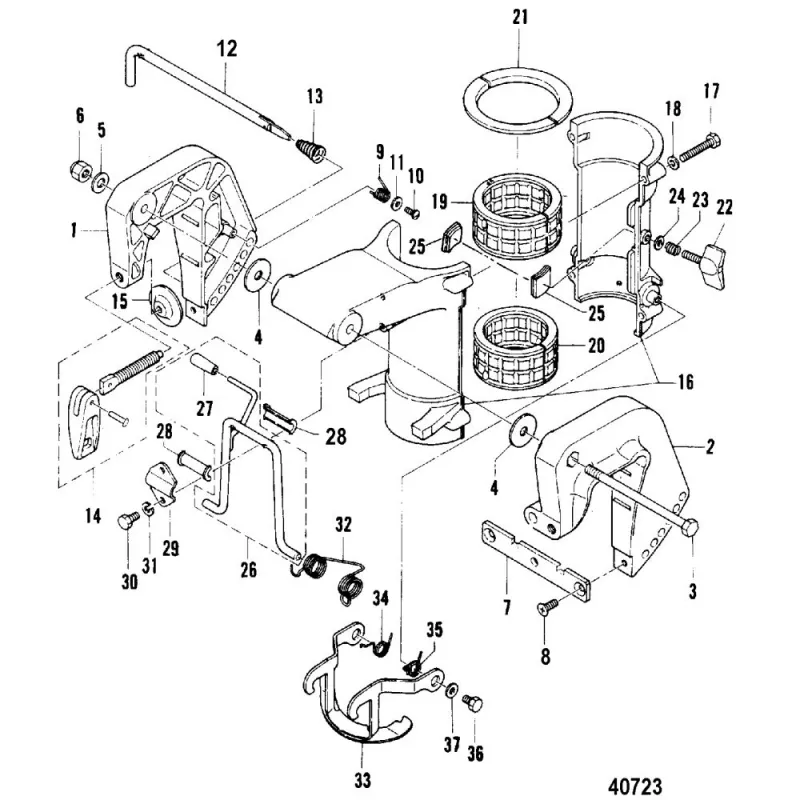 4 / 5 Motorhalterung - s/n  9477830 bis 9589153
