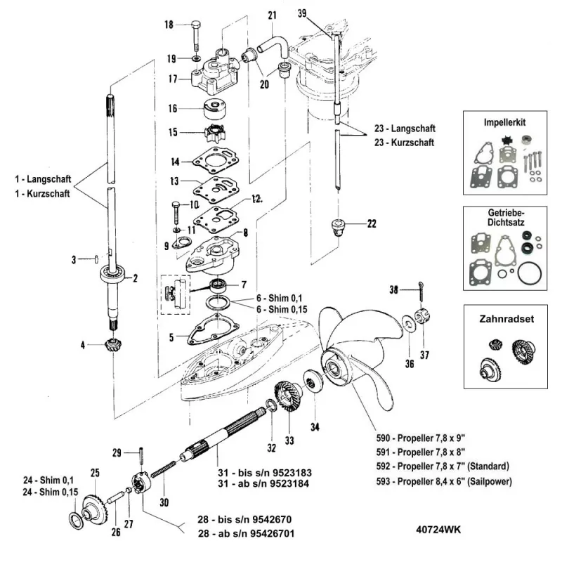 4 / 5 Getriebe s/n 9477830 bis 9589153