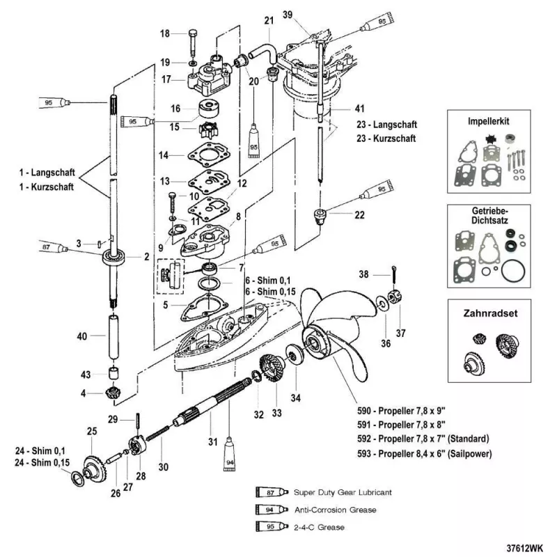 4 / 5 Getriebe - s/n 9589154 bis 0P016999