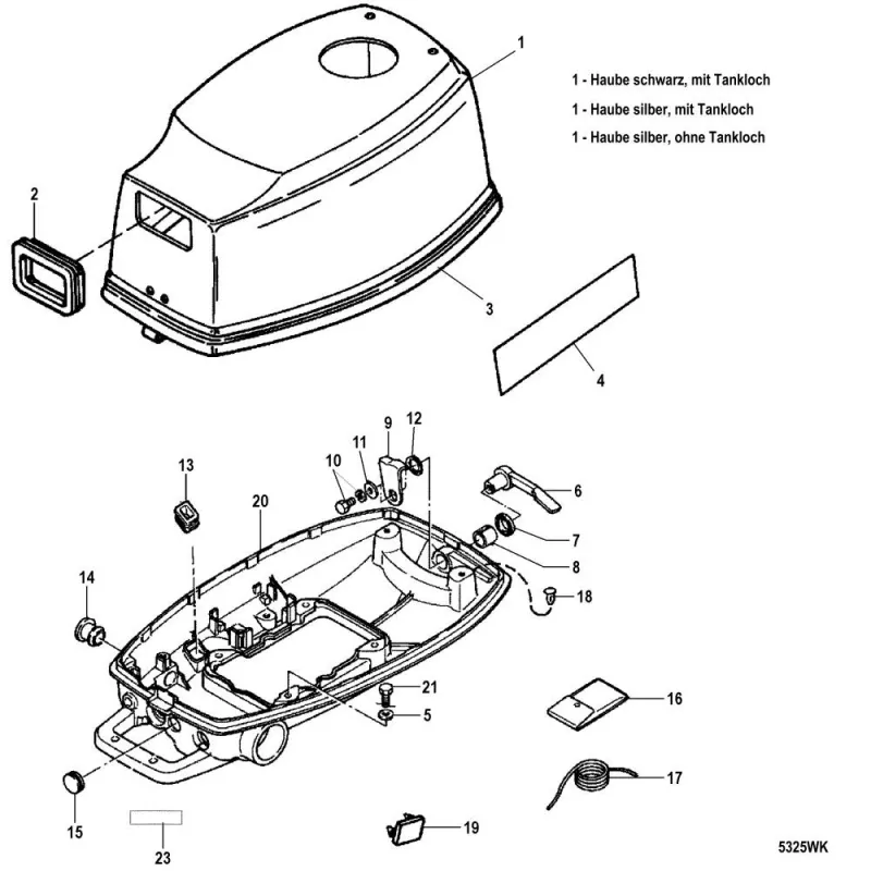 4 / 5 Motorhaube - s/n 0P017000 bis 0P40099