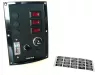 Dreifach Schalttafel mit Zigarettenanzünder und Batterietester, 12 Volt, 114 x 165 mm, Kunststoff