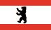 Flagge Berlin 20 x 30 cm
