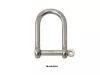 Wichard Edelstahl-Schäkel 5 mm D-Form, extraweit, Bolzen selbstsichernd