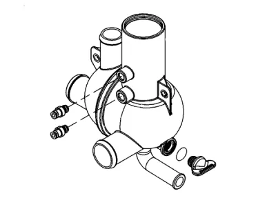 863444T2 Wasserverteiler MerCruiser (air actuated - standard cooling)