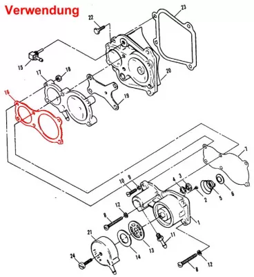Quicksilver Dichtung für Kraftstoffpumpe 27-820490 Force / SportJet